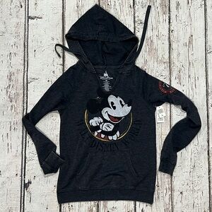 Mickey Mouse Lightweight Hoodie Long Sleeve Disney Cartoon Womens Shirt